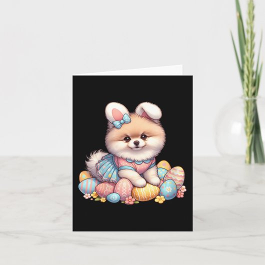 Spaß Ostertag Spitz Bunny Costume Karte (Vorderseite)