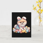 Spaß Ostertag Spitz Bunny Costume Karte (Gelbe Blume)
