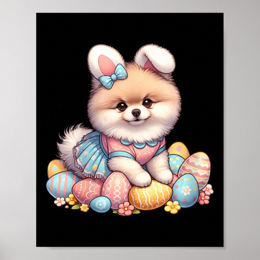 Spaß Ostertag Spitz Bunny Costume Poster (Vorne)