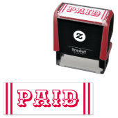 Spaß "PAID" Kautschuk-Briefmarke Permastempel (Beispiel)