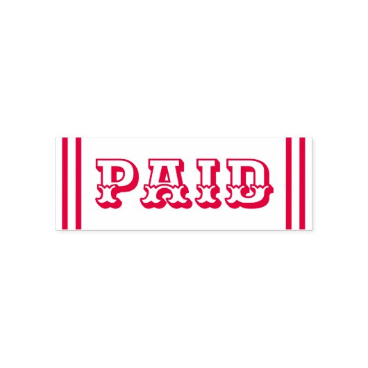 Spaß "PAID" Kautschuk-Briefmarke Permastempel (Design)