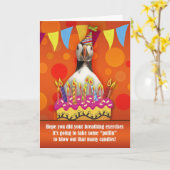 Spaß-Papageientaucher-Geburtstags-Karte mit Karte (Gelbe Blume)