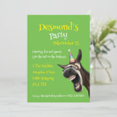 Spaß Party Einladung, Schreien Donkey! Einladung (Stehend Vorderseite)