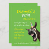 Spaß Party Einladung, Schreien Donkey! Einladung (Vorne/Hinten)