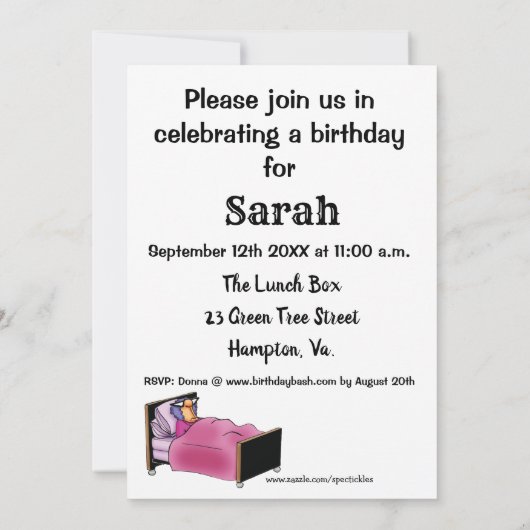 Spaß-Party Einladungen "Spectickles" (Rückseite)