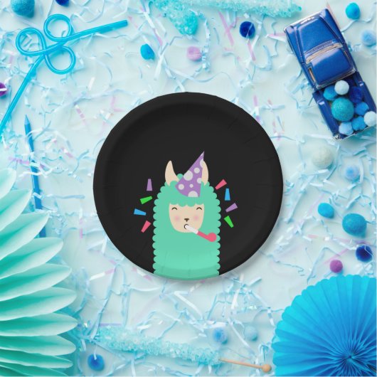 Spaß-Party Emoji Lama Pappteller (Party)