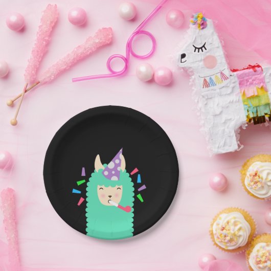 Spaß-Party Emoji Lama Pappteller (Party)