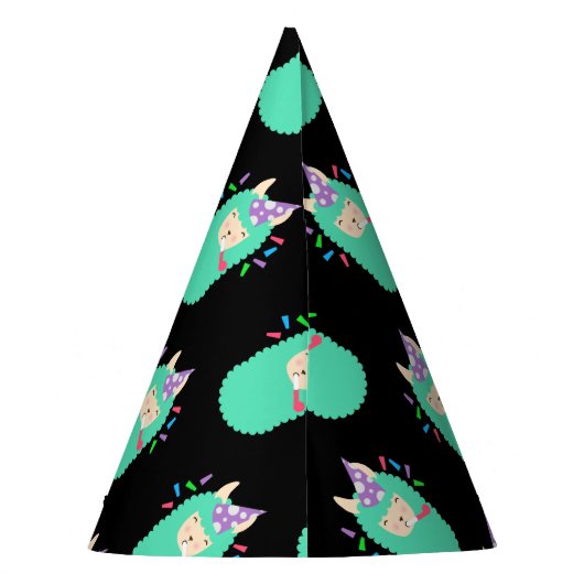 Spaß-Party Emoji Lama Partyhütchen (Rückseite)