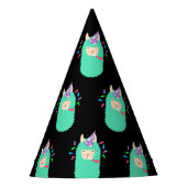 Spaß-Party Emoji Lama Partyhütchen (Vorderseite)