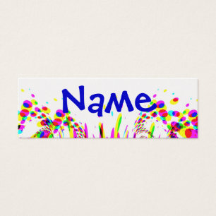 Spaß-Party-Namenskarte mit buntem Confetti