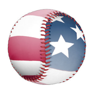 Spaß Patriotische amerikanische Flagge, rot-weiß u Baseball