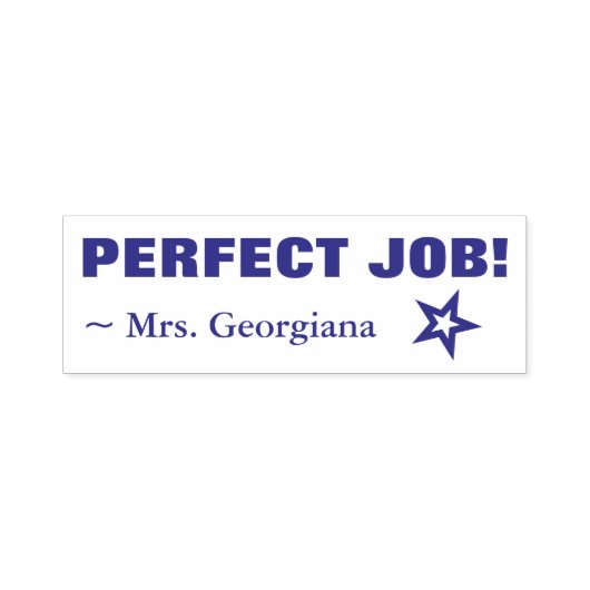 Spaß "PERFECT JOB!" Briefmarke zu Gummi Permastempel (Design)