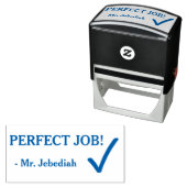 Spaß "PERFECT JOB!" + Name der Kautschuk-Briefmark Permastempel (Beispiel)