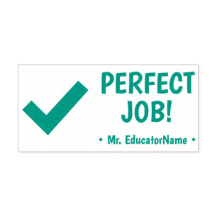 Spaß "PERFECT JOB!" Schullehrer Rubber-Briefmarke Permastempel