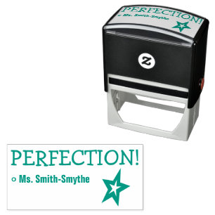 Spaß "PERFECTION!" + Name des Lehrers Permastempel
