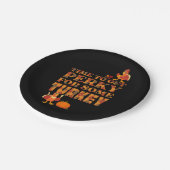 Spaß PERKY FÜR DEN Karierten Erntedank DER TÜRKEI Pappteller (Schrägansicht)