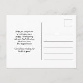 Spaß PERKY FÜR TÜRKEI Erntedank Dinner Einladungspostkarte (Rückseite)