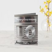 Spaß Personalisiert 10. Hochzeitstag Karte (Gelbe Blume)