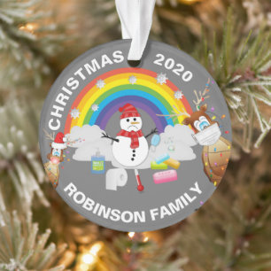 Spaß Personalisiert 2020 Covid Weihnachtsbaum Ornament