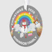 Spaß Personalisiert 2020 Covid Weihnachtsbaum Ornament (Vorderseite)