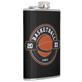 Spaß Personalisiert Basketball Thema Flachmann (Rechts)