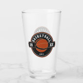 Spaß Personalisiert Basketball Thema Glas (Rückseite)
