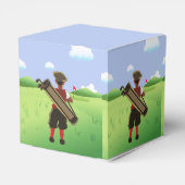 Spaß Personalisiert Golfer auf Golfplatz Geschenkschachtel (Rückseite)