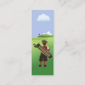 Spaß Personalisiert Golfer auf Golfplatz Mini Visitenkarte (Rückseite)