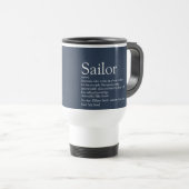 Spaß Personalisiert Sailor Definition Navy Blue Reisebecher (VorderseiteRechts)
