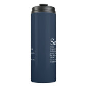 Spaß Personalisiert Sailor Definition Navy Blue Thermosbecher (Vorderseite)