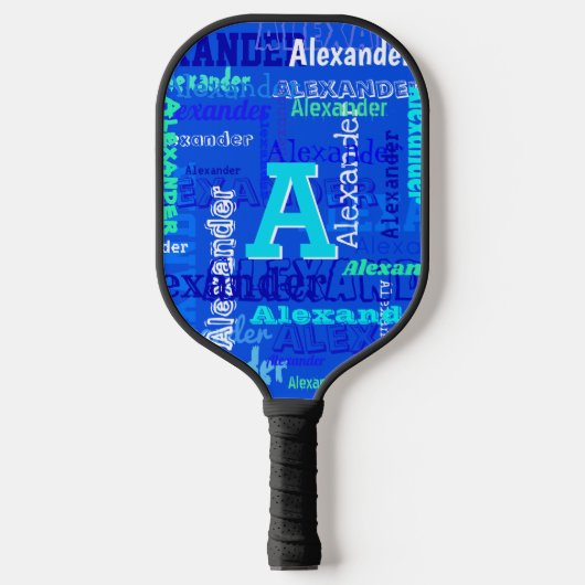 Spaß Personalisiert und Mit Monogramm Pickleball Pickleball Schläger (Vorderseite)
