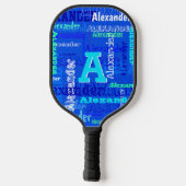 Spaß Personalisiert und Mit Monogramm Pickleball Pickleball Schläger (Rückseite)