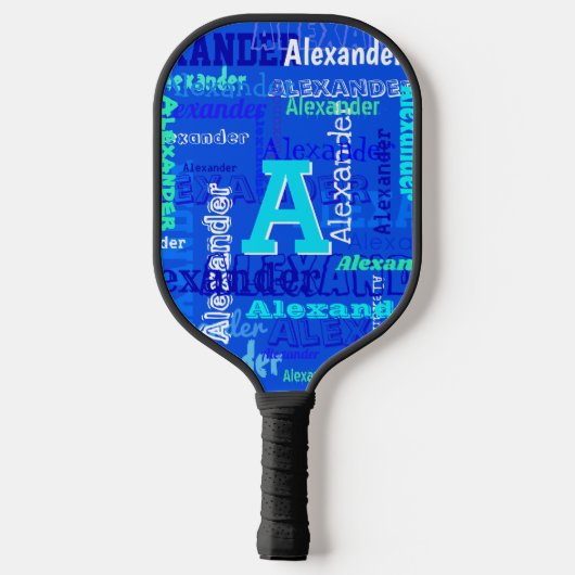 Spaß Personalisiert und Mit Monogramm Pickleball Pickleball Schläger (Rückseite)