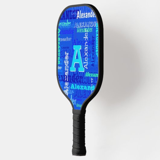 Spaß Personalisiert und Mit Monogramm Pickleball Pickleball Schläger (Links)