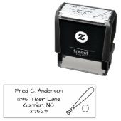 Spaß Personalisierte Baseball-Rücksendeadresse Permastempel (Beispiel)