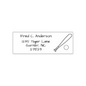 Spaß Personalisierte Baseball-Rücksendeadresse Permastempel (Design)