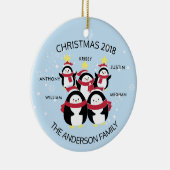 Spaß-personalisierte Familie von 5 Keramik Ornament (Rechts)