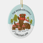 Spaß-personalisierte Familie von 6 Keramik Ornament (Rechts)