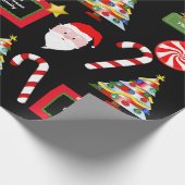 Spaß Personalisierte Weihnachten Geschenkpapier (Ecke)
