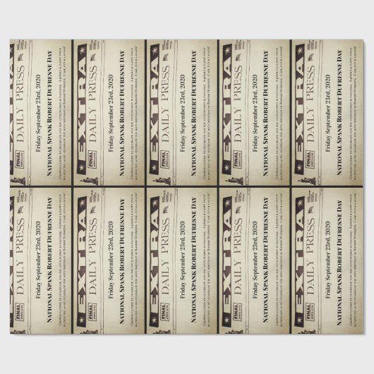 Spaß Personalisierte Zeitung Geschenkpapier (Flach)