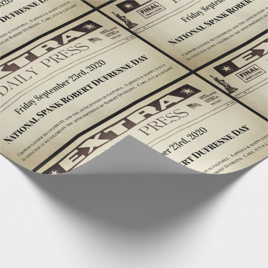 Spaß Personalisierte Zeitung Geschenkpapier (Ecke)