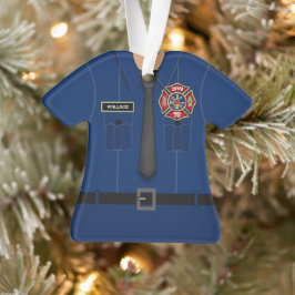 Spaß Personalisierter Feuerwehrmann Uniform Orname Ornament