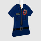 Spaß Personalisierter Feuerwehrmann Uniform Orname Ornament (Vorderseite)
