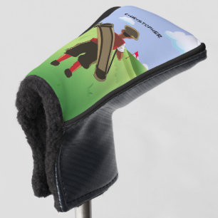 Spaß-personalisierter Golfspieler auf Golfkurs Golf Headcover