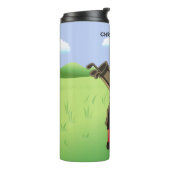 Spaß-personalisierter Golfspieler auf Golfkurs Thermosbecher (Nach links gedreht)