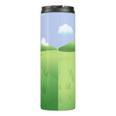 Spaß-personalisierter Golfspieler auf Golfkurs Thermosbecher (Rückseite)