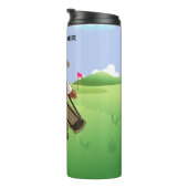 Spaß-personalisierter Golfspieler auf Golfkurs Thermosbecher (Nach rechts gedreht)