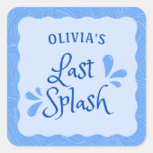 Spaß Personalisierter Junggeselinnen-Abschied "Las Quadratischer Aufkleber (Vorderseite)