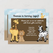 Spaß Personalisierter Jungle Geburtstagsparty Einl Einladung (Vorne/Hinten)