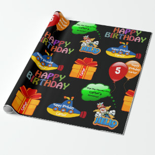 Spaß Personalisierter Name & Alter Geburtstag Geschenkpapier